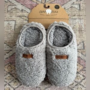 Gray Fuzzy Slippers